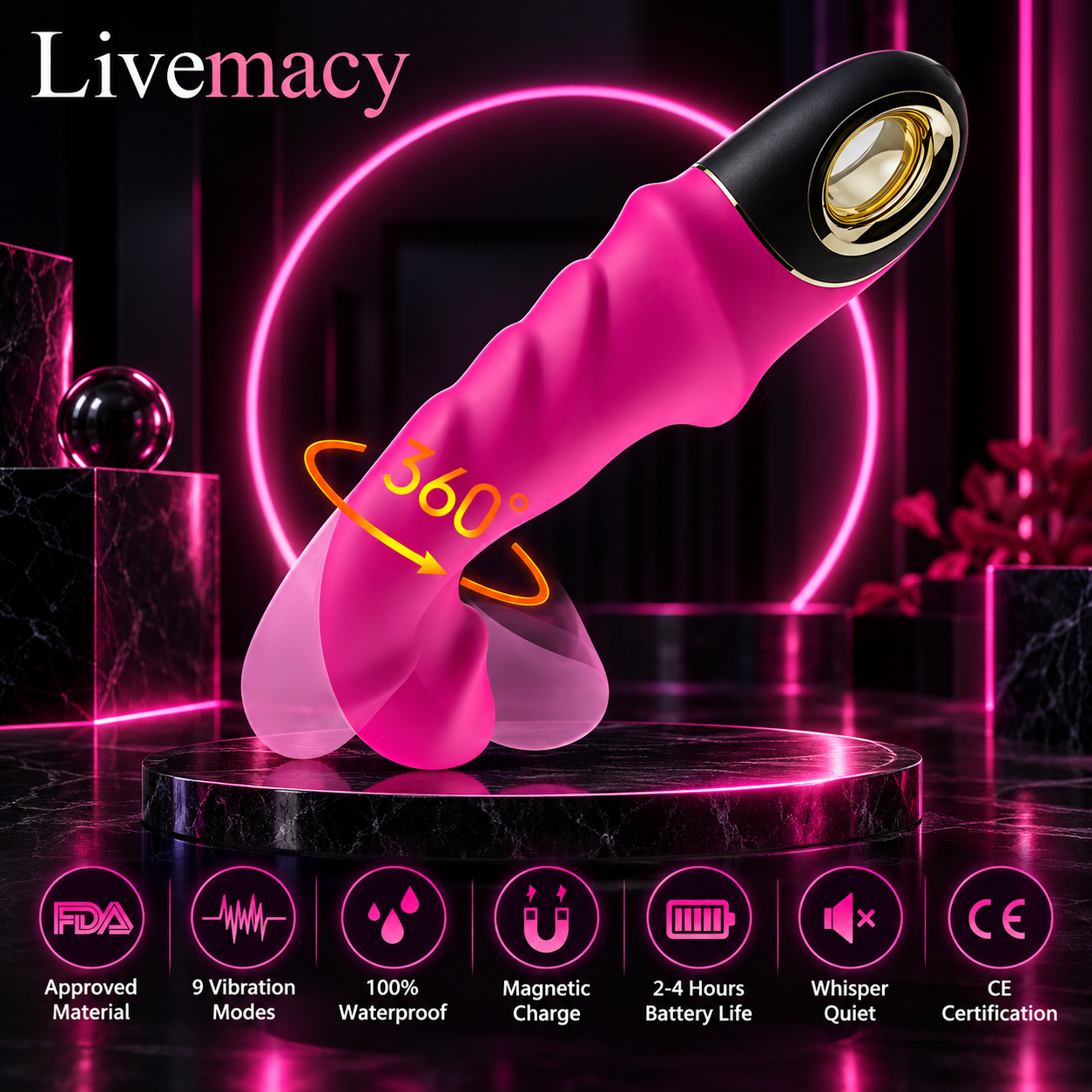 10 Speed Luxury Magic Wand For Clitoris Stimulation