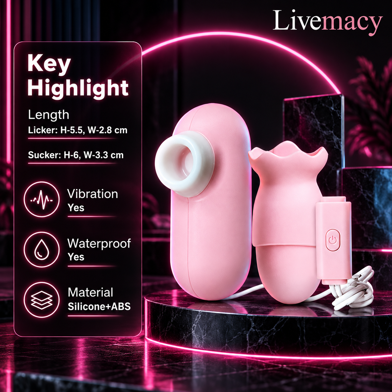 2 In 1 Clit Sucker And Licker Vibrator