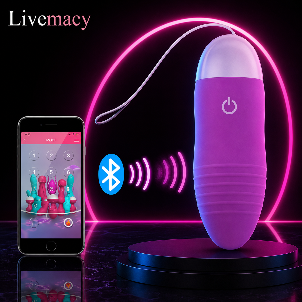 Dancingvibrating Egg Shaped Usb Rechargeable Smart Phone Control Vibrator