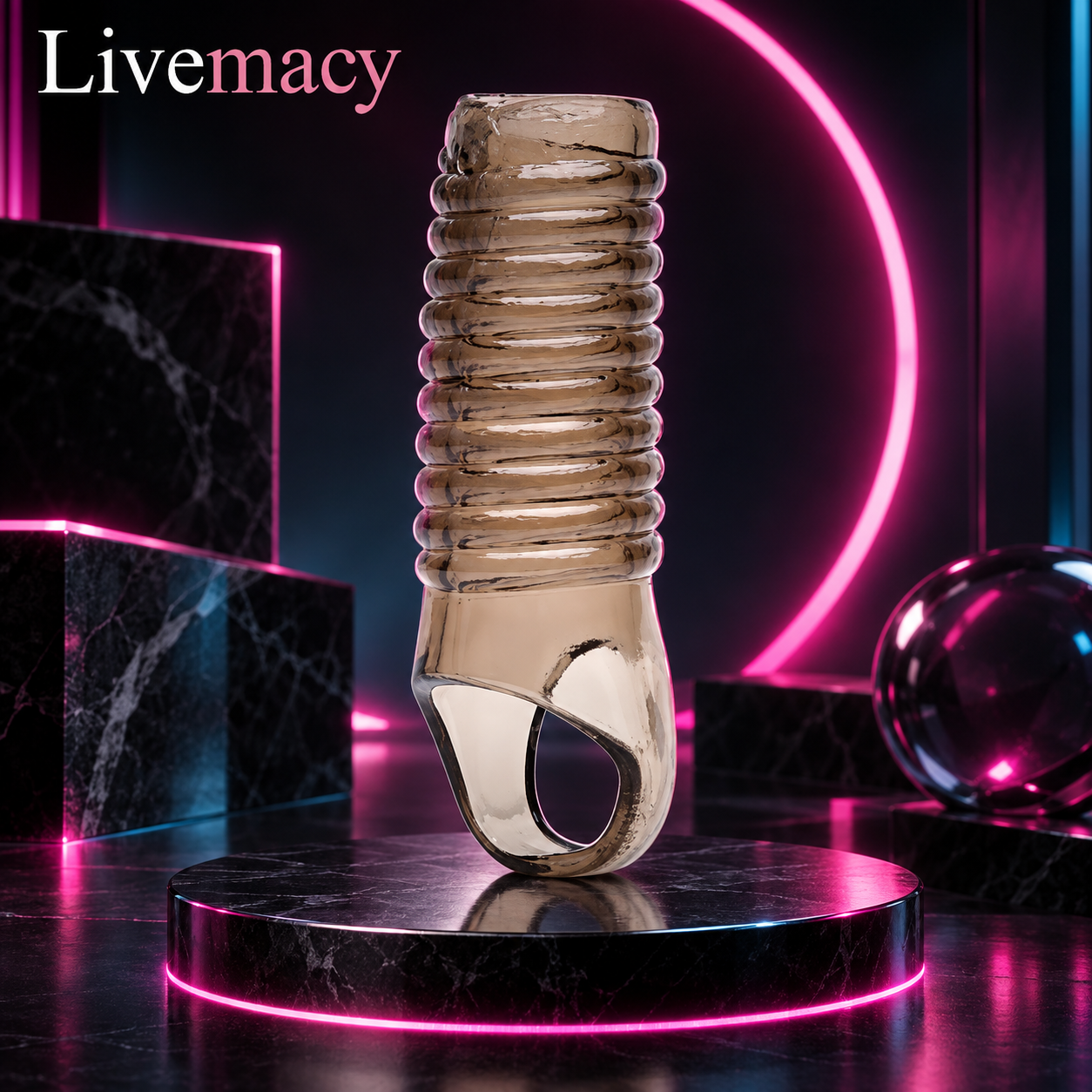 Open Ended Double Hole Erection Strengthening And Time Enhancing Penis Cover