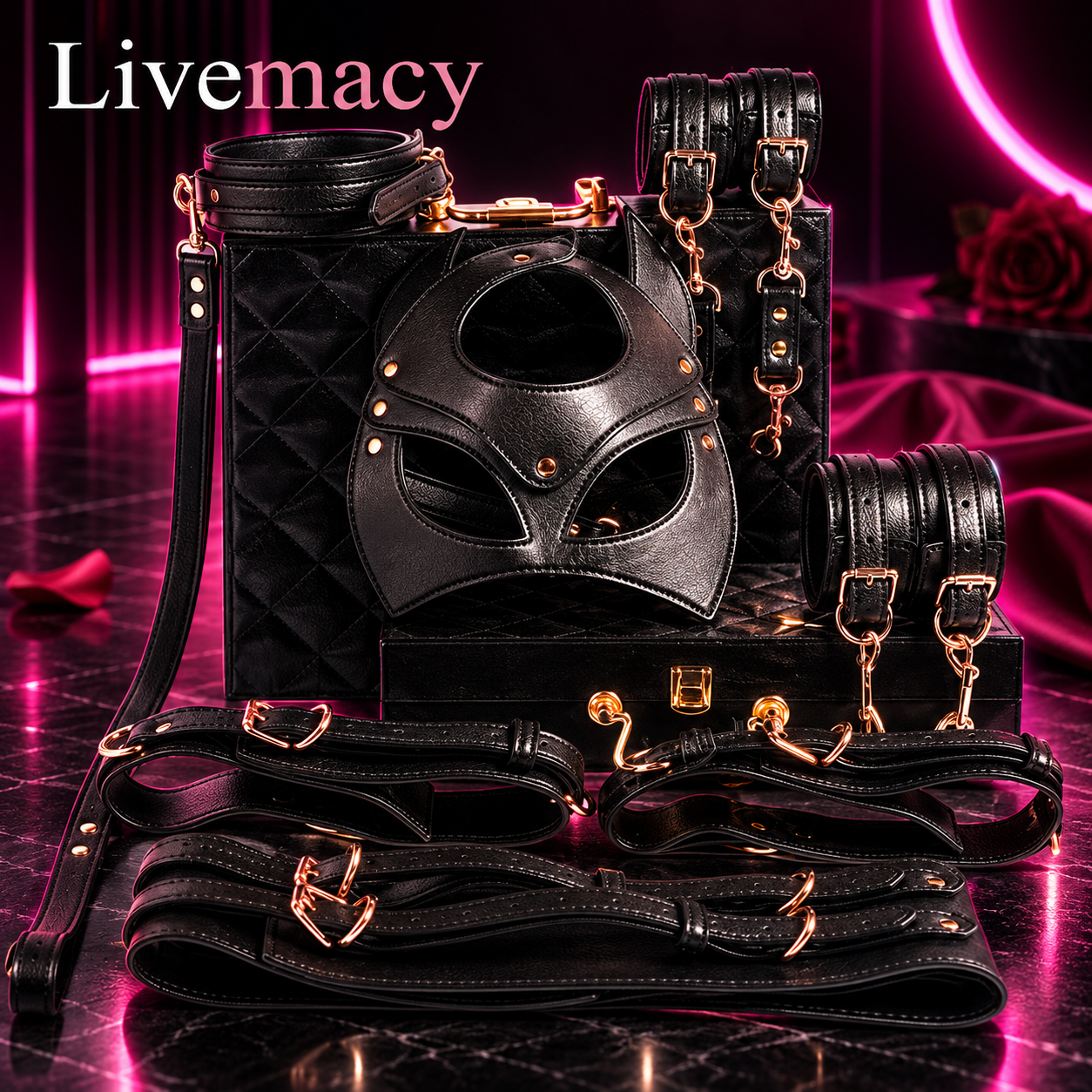 Sensual Suitcase Bondage Kit 7 Piece