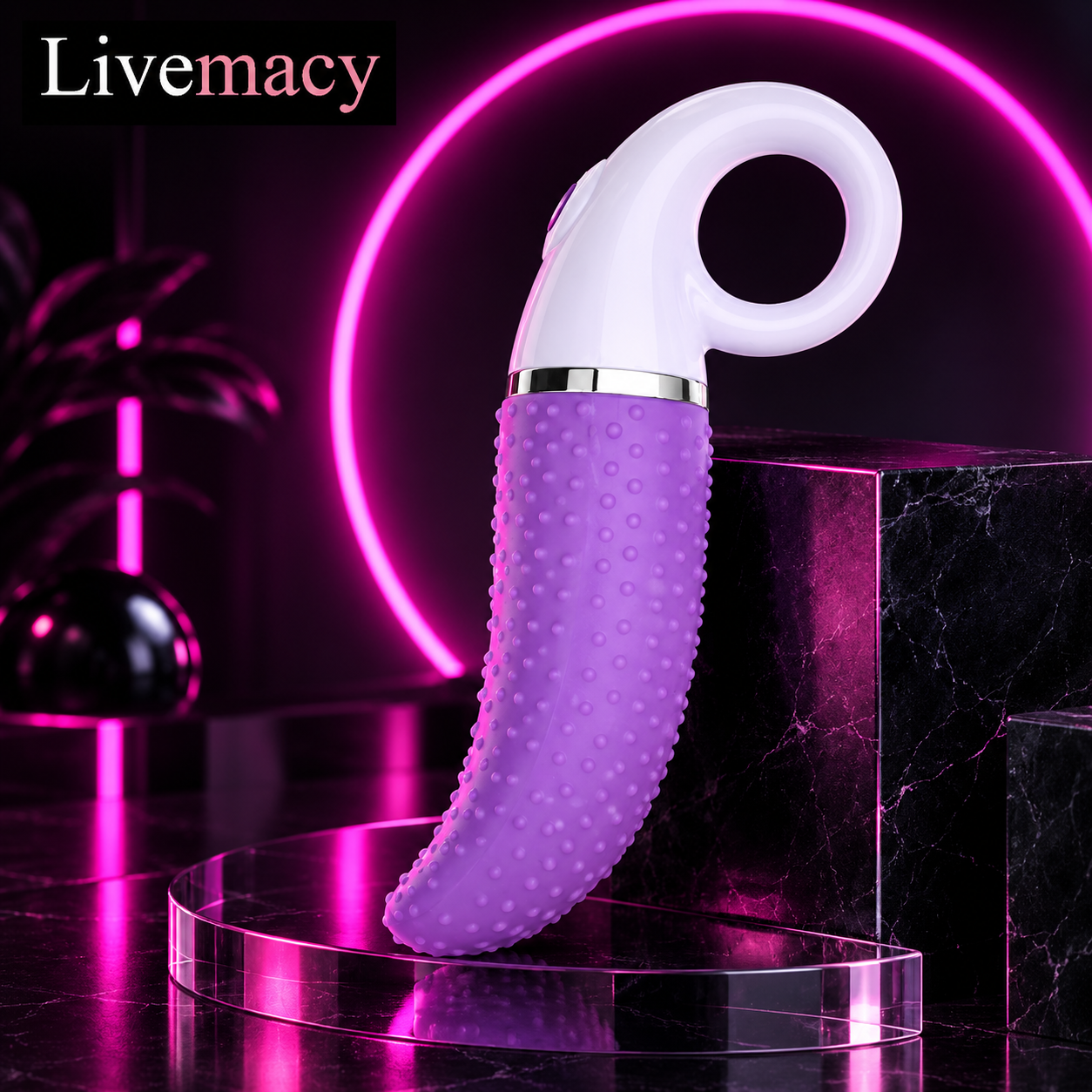 Tongue Shape Dotted Vibrator